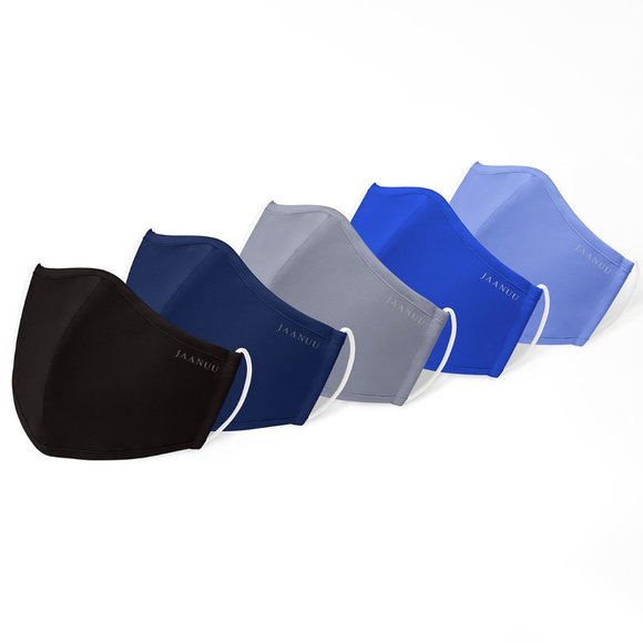5 Pack  Royal Blue  and  Black Jaanuu  Face Mask - Picture 7 of 7